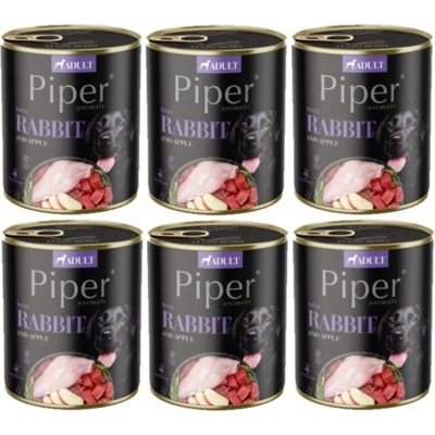 Dolina Noteci Piper s králikom a jablkom 6 x 800 g