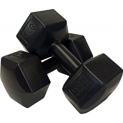 S-SPORT PVC činka na ruky, šesťhranná 2x5 kg