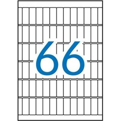 Etikety, 12x30 mm, zaoblené rohy, na liste formátu A5, APLI, 990 etikiet/bal