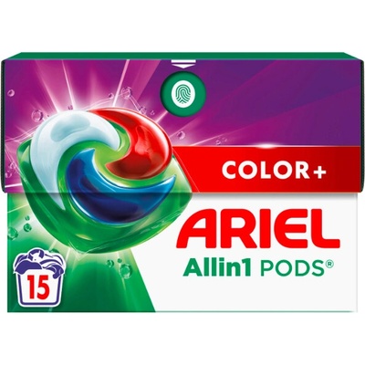 Ariel Pods Color+ 3v1 kapsle na praní barevného prádla 15 PD