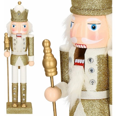 SPRINGOS Luskáčik Kráľ so žezlom 38 cm zlatý