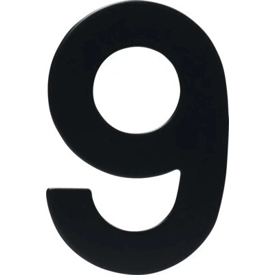 Nerezové číslo 9 v plochom „2D“ prevedení RN.95L.9.CE