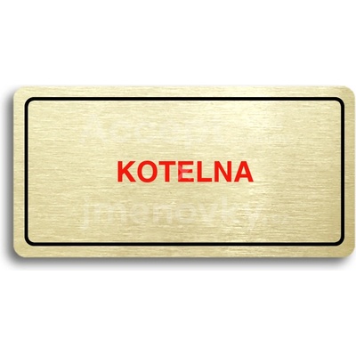 ACCEPT Piktogram KOTELNA - zlatá tabulka - barevný tisk