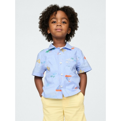 GAP Бебешка поплинова риза GAP GAP | Sin | Момчешки | 74-80