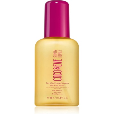 Coco & Eve Sunny Honey Tan Boosting Anti-Aging Body Oil SPF 30 защитно олио за ускоряване на тена против стареене на кожата SPF 30 150ml