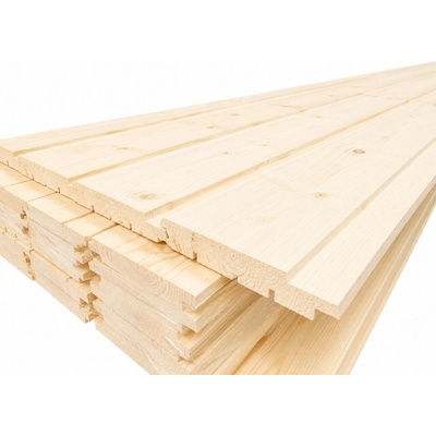 Palubky 28 x 195 x 3000 mm - 4ks/bal.RW, severský smrk, valašský profil, kvalita AB