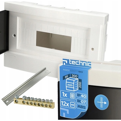 EDO Technic Rozvodnice Elektrická Skříň P/T 12M (1x12) ABS IP40 IK08