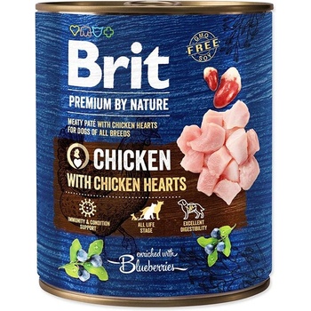 Brit Консерва Brit premium by Nature Пиле и Сърца 800 г