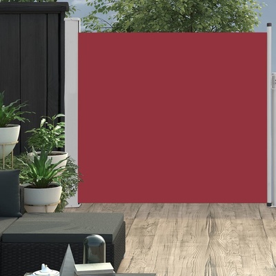 Greatstore Zatahovací boční markýza/zástěna na terasu 170 x 300 cm červená