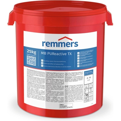 REMMERS MB PUReactive TX, tixotropní hybridní stěrková hydroizolace bez vyztužení vlákny pro regeneraci plochých střech, teras a balkónů Balení: 10,5 kg