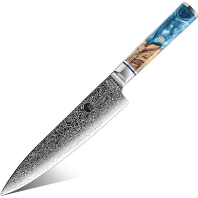 SaKuRo Šefkuchařský nůž z damaškové oceli Blue 19,8 cm