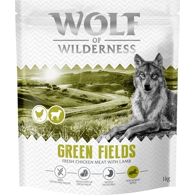 Wolf of Wilderness Senior "Green Fields" jahňacie bez obilnín novinka 1 kg