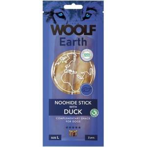 WOOLF Dog Earth NOOHIDE L пръчки с патица 85 г