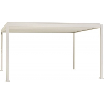 Outdoor Creations Hliníkovo-ocelová pergola s vyčnívajícImi lamelami ALUSTEEL 300x400cm 4 stojky Bílá