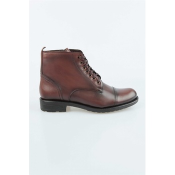 Centone Мъжки кожени боти - Светло кафяви #268219 (268219_Тъмно кафяв)
