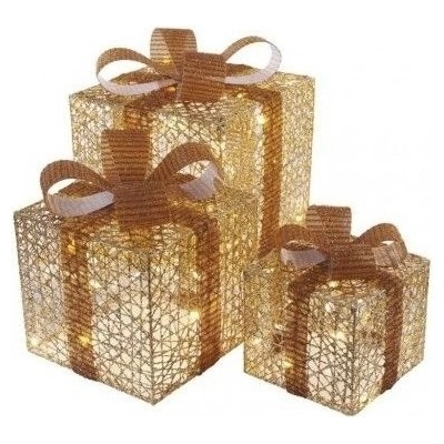 EMOS Světlo vánoční DCFC14 72LED XMAS GOLD GIFT BOX WW-svět.dárky zlaté -3ks – Hledejceny.cz