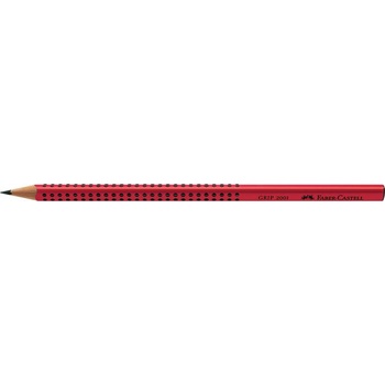 Faber-Castell Графитен молив, B, триъгълен, FABER-CASTELL "Grip 2001", червен 517021 (517021)