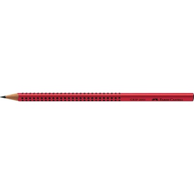 Faber-Castell Графитен молив, B, триъгълен, FABER-CASTELL "Grip 2001", червен 517021 (517021)