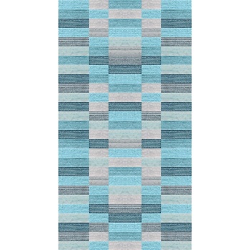 Vitaus Син килим подходящ за пране 80x150 cm Hali - Vitaus (CMN-KUCUK-KUTU-MAVI-80x150)