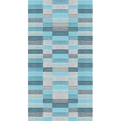 Vitaus Син килим подходящ за пране 80x150 cm Hali - Vitaus (CMN-KUCUK-KUTU-MAVI-80x150)