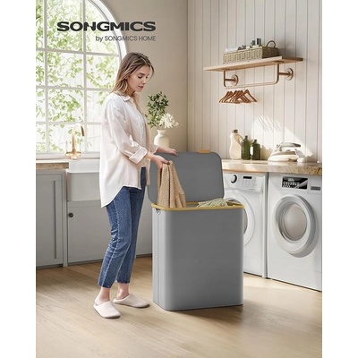 Songmics SG107220 150 l bambusový rám sivý