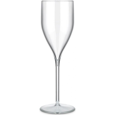 Gold Plast Plastová nerozbitná průhledná sklenice na šampaňské a prosecco VERONA 180 ml