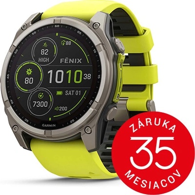 Garmin Fenix 8 47mm Sapphire Solar Titanium Bright Yellow/Graphite 010-02906-21
