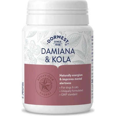 Dorwest Damiána a kolový orech 200 tbl podpora bdelosti, vitality a výdrže