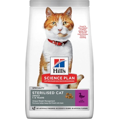 Hill's Science Plan granule pre kastrované dospelé mačky s kačicou 1,5 kg
