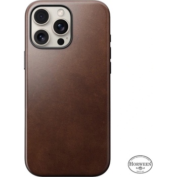 Nomad Кожен (естествена кожа) кейс с MagSafe за iPhone 16 Pro Max - Nomad Modern Horween Leather MagSafe Case (тъмнокафяв) (NM01689485 (123260))