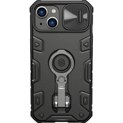 Nillkin Кейс с протектор за камера Nillkin CamShield Armor Pro Magnetic за iPhone 14 Plus, съвместим с MagSafe, със стойка, черен (6902048248830)
