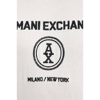 Giorgio Armani Памучна тениска Armani Exchange в бяло с апликация 6DZTLC ZJ9JZ (6DZTLC.ZJ9JZ)