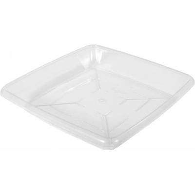 Podmiska pod květník AIR SQUARE plast transparentní 27x27cm