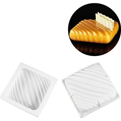 Silicolove silikonová forma na mousse dezert vlnky 18x18cm