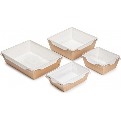 Wimex Papierová miska na šalát s viečkom ECO 165x120x45mm 500ml