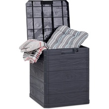 Aldotrade Box na podušky Woody 90l Šedá