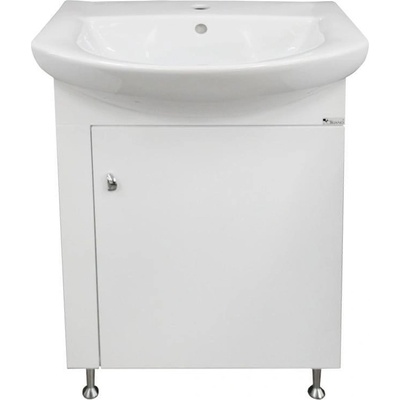 Triano Шкаф за баня с умивалник, Модо 60 cm, бял (71056)