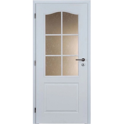 Doornite Socrates Interiérové dveře 70 L, 746 × 1983 mm, lakované, levé, bílé, prosklené C1M1W2.70L1.XC