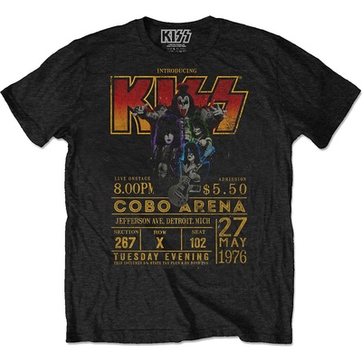 Kiss tričko Cobo Arena '76 čierne