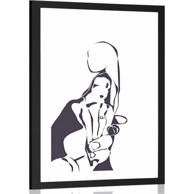 Plakát s paspartou nekonečná láska - 20x30 black