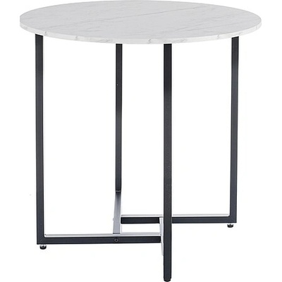 Textilomanie ALTO II Okrúhly jedálenský stôl 80 cm dekor biely mramor