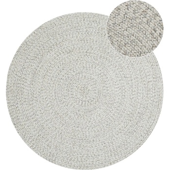 Hanse Home Бял/бежов кръгъл външен килим ø 200 cm - NORTHRUGS (105553-200)