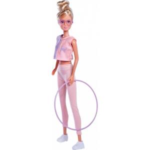 Simba Toys Стефи тренира с хулахоп - спортна кукла Simba Steffi Love