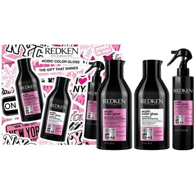 Redken Acidic Color Gloss Dream Big šampón 300 ml + kondicionér 300 ml + bezoplachová starostlivosť 150 ml darčeková sada