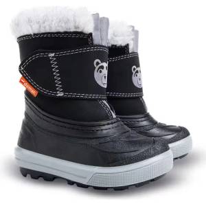 Demar bear 1507c / Детски снежни ботуши с овча вълна - черно/сиви 22-23 (1507c/22-23)