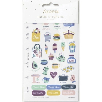 Filofax Home, náplň do osobného/A5 diára, 249 samolepiek na 6 hárkoch