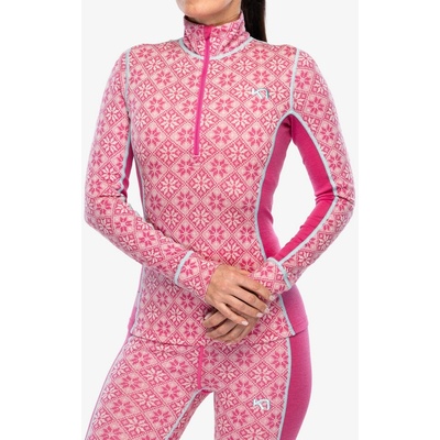 Kari Traa Rose Half Zip Baselayer Top ružová