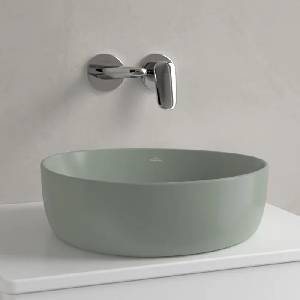 Villeroy & Boch Мивка за плот Villeroy&Boch Antao TitanCeram Morning Green CeramicPlus, 40x40 см (4A7240R8)