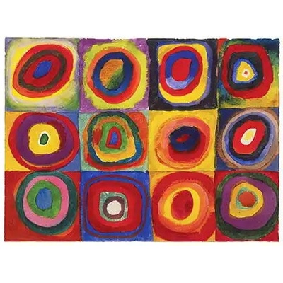 Obrazy - Kandinsky, Wassily: Farbstudie Quadrate - reprodukce obrazu