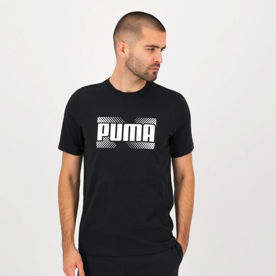 Puma pánske tričko na fitnes s krátkym rukávom čierne